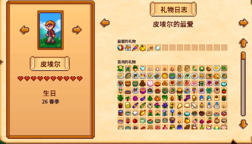 星露谷物语皮埃尔生日送什么