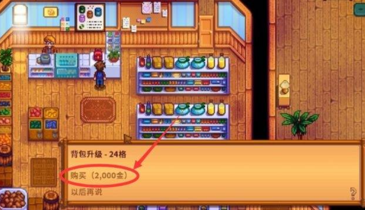 星露谷物语怎样升级背包