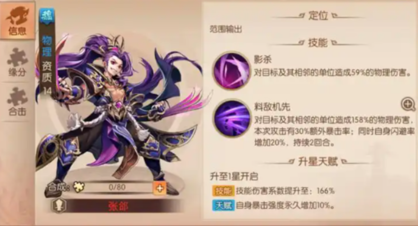 少年三国志2张郃阵容